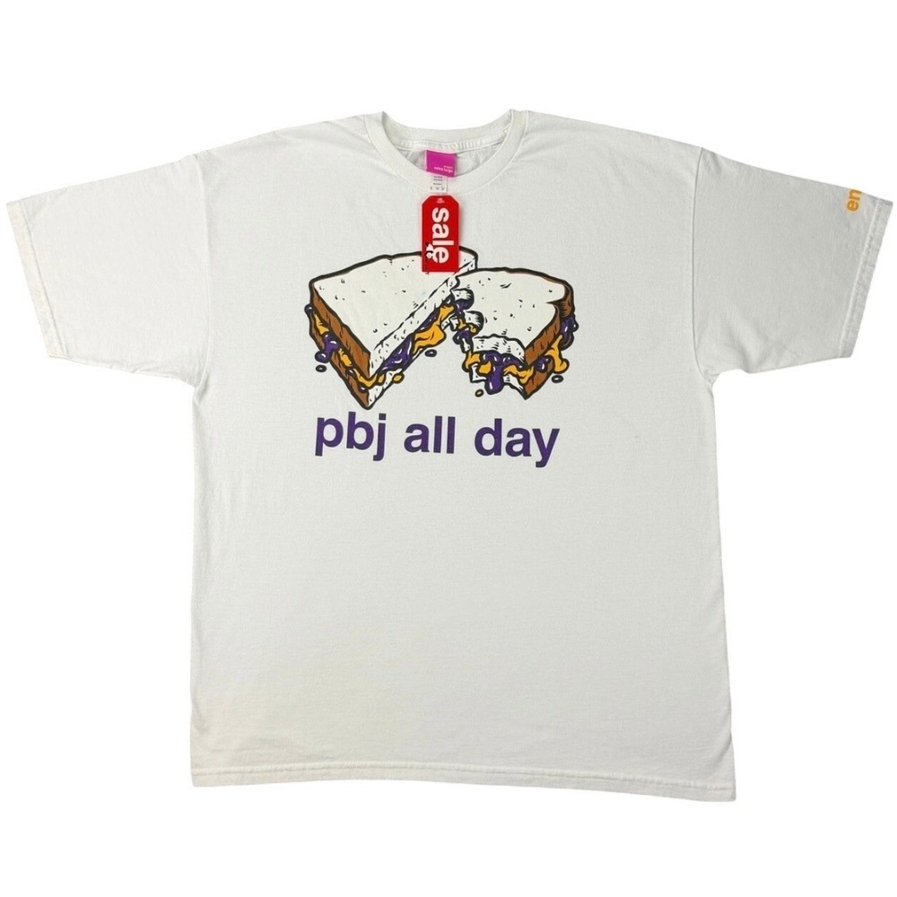NEW Vintage Enjoi Y2K Men's XL PBJ All Day Skateboarding T-Shirt Cotton Zumiez